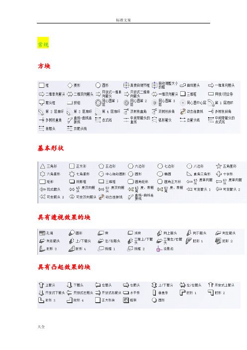 visio图形状元素一览全