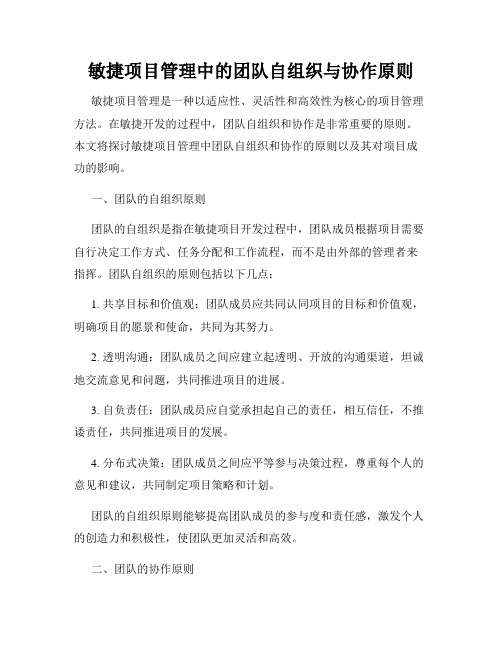 敏捷项目管理中的团队自组织与协作原则