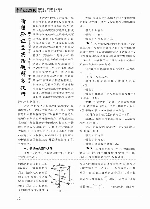 猜想验证型实验题解答技巧