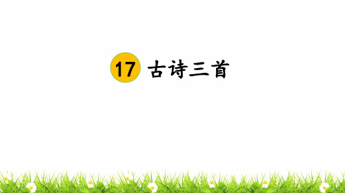 人教部编版语文三年级上册《古诗三首：望洞庭》优秀教学课件