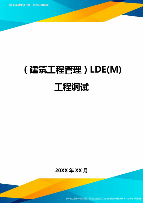 (建筑工程管理]LDE(M]工程调试