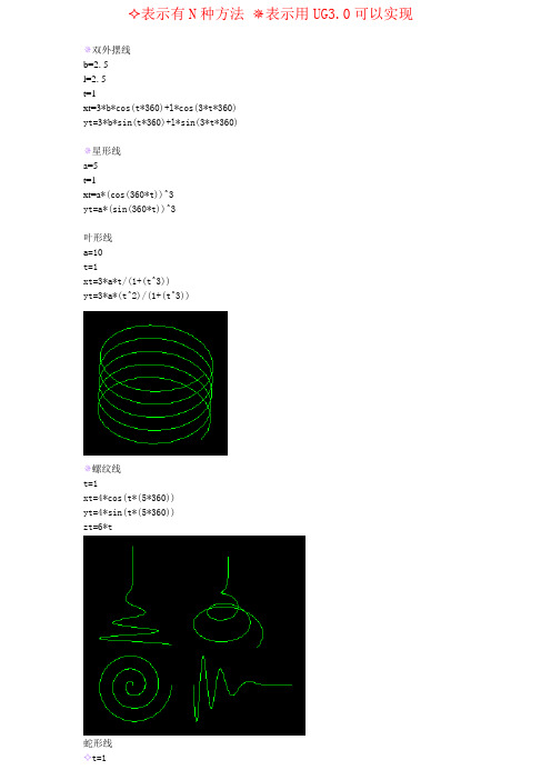 非常实用的UG曲线表达式