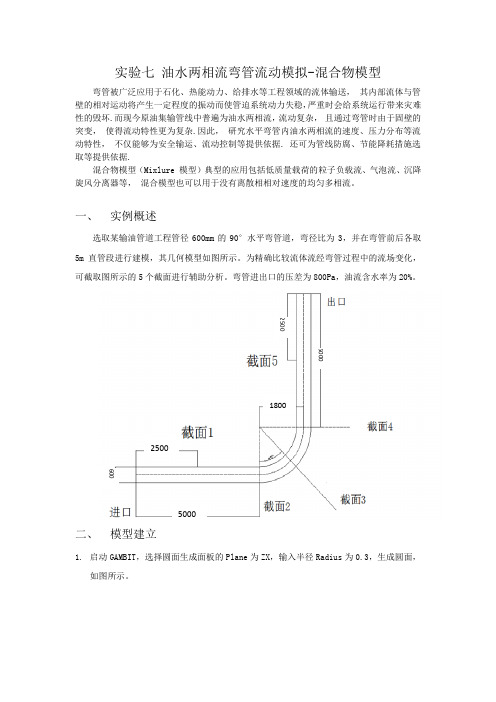 Fluent教程案例7-油水两相流动数值模拟