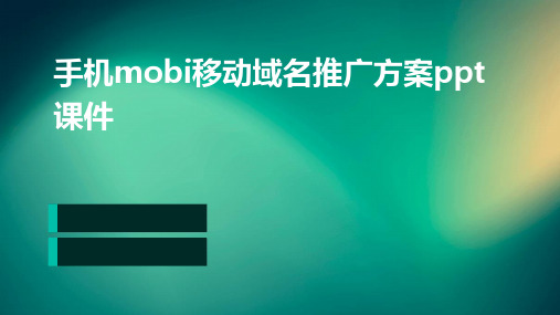 手机mobi移动域名推广方案PPT课件