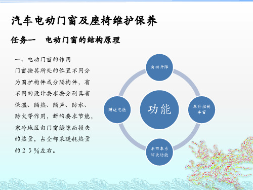 汽车电动门窗及座椅维修保养PPT(PPT48页)