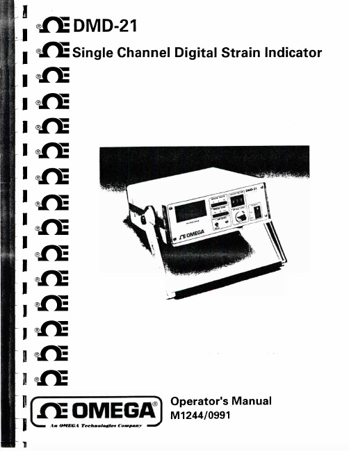 Omega DMD-21单通道数字裂断指示器操作手册说明书