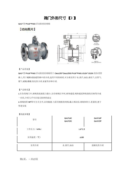 阀门外形尺寸