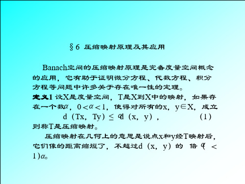 压缩映射原理及其应用