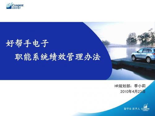 2010年职能系统绩效管理办法