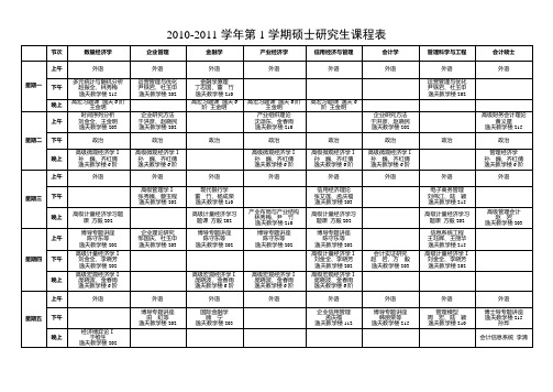 吉大商学院课表1