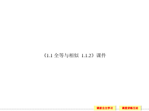 北师大版高中数学选修4-1课件1.1 全等与相似课件 2