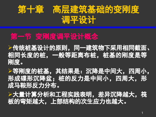 《高层建筑基础分析与设计》高层建筑基础的变刚度调平设计