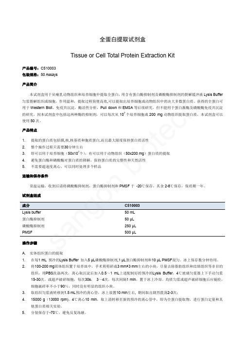 全蛋白提取试剂盒