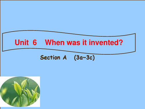 人教英语九年级上册课件：Unit 6 Section A (3a-3c)(共20张PPT)