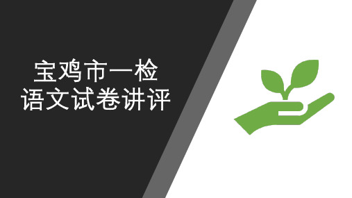宝鸡市高三第一次检测语文试卷分析课件