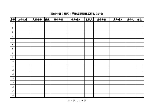 双创小镇收发文台账