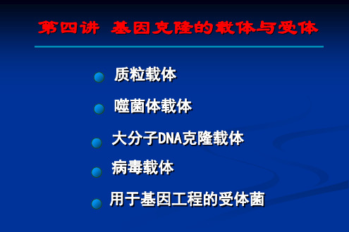 第04讲  基因克隆的载体与受体