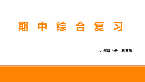 期中综合复习课件---九年级化学科粤版上册