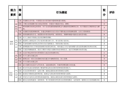 能力素质评价