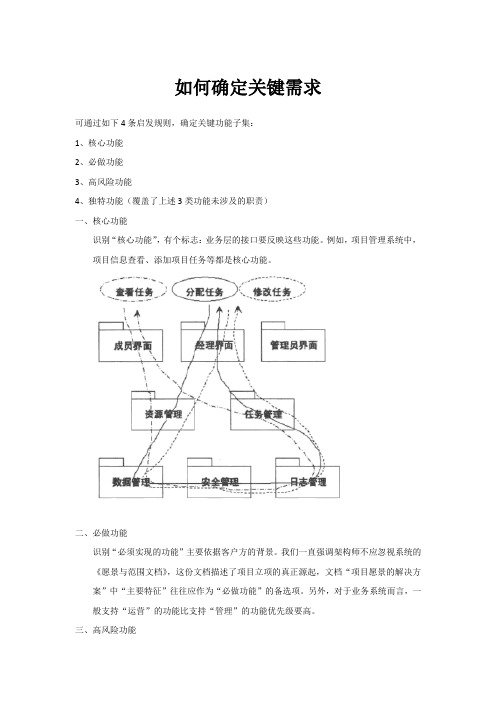 如何确定关键需求