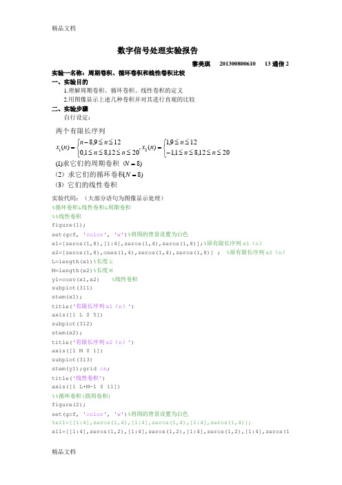 周期卷积、循环卷积和线性卷积比较讲解学习