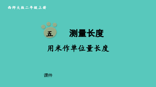 西师大版二年级上册数学《用米作单位量长度》测量长度培优说课教学复习课件