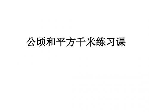 四年级上数学课件-公顷和平方千米练习课-人教新课标