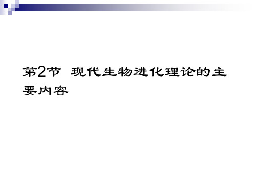 人教版必修二  共同进化与生物多样性的形成 课件 (23张)