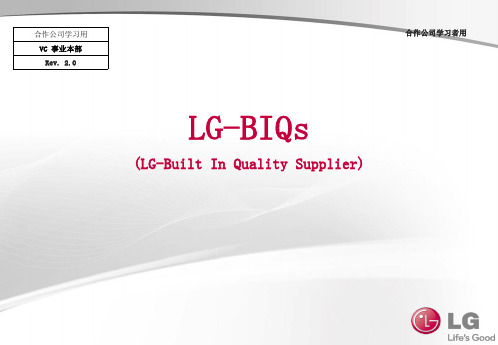 LGE BIQS 管理方法  培训资料