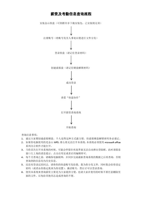 薪资及考勤系统查询流程和注意事项