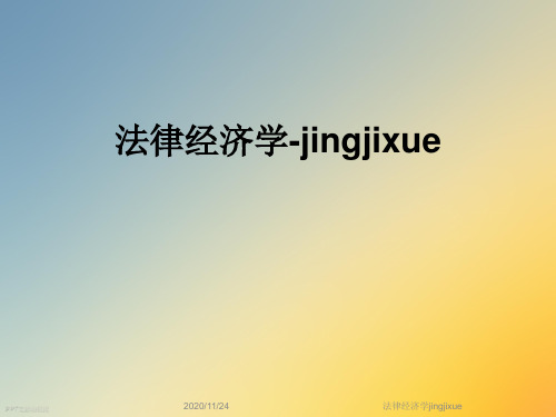 法律经济学jingjixue