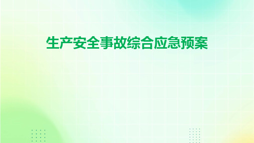 2024版生产安全事故综合应急预案