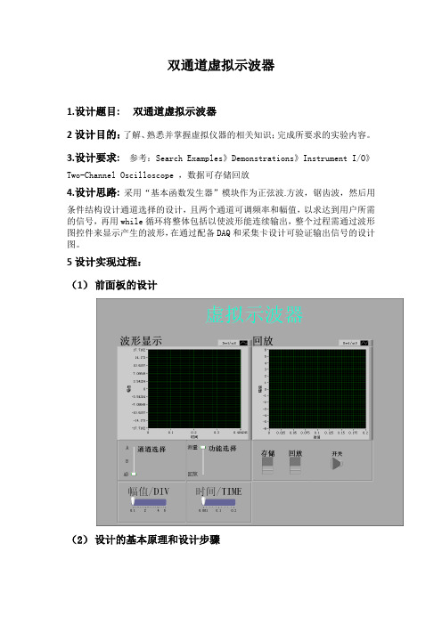 双通道虚拟示波器