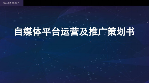 (完整PPT)自媒体平台运营及推广策划书PPT(共 67张)