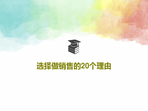 选择做销售的20个理由共26页