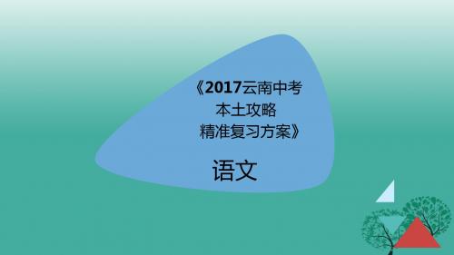 【最新中考语文复习】云南省中考语文《记叙文》ppt精准复习课件.ppt