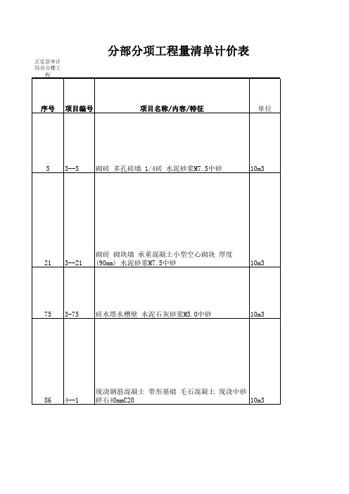 一般建筑工程量自动汇总套用定额、成表自动化高.xls