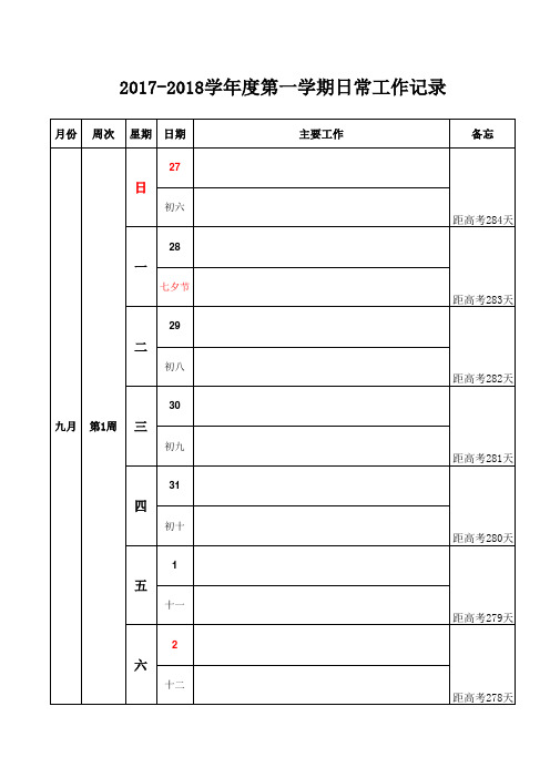 工作记录设计2017.9