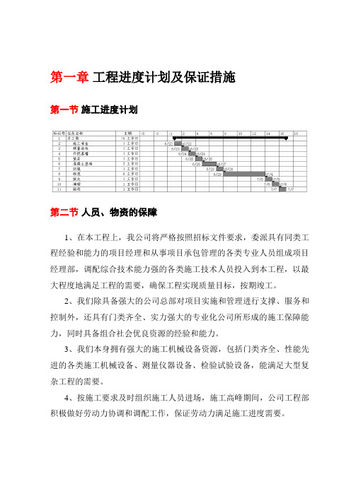 工程进度计划及保证措施