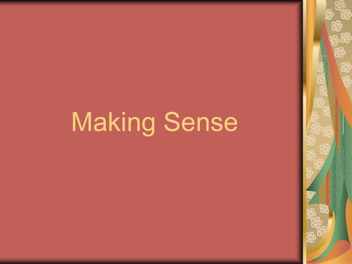 Pragmatics10---Making Sense