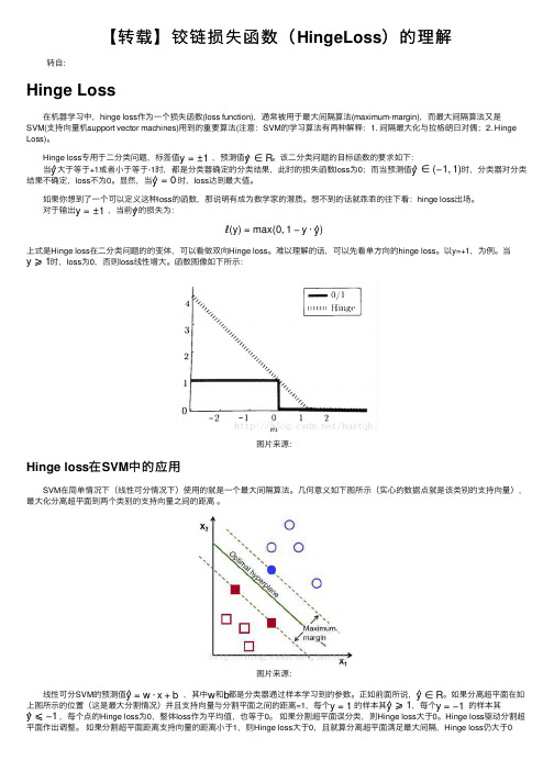 【转载】铰链损失函数（HingeLoss）的理解