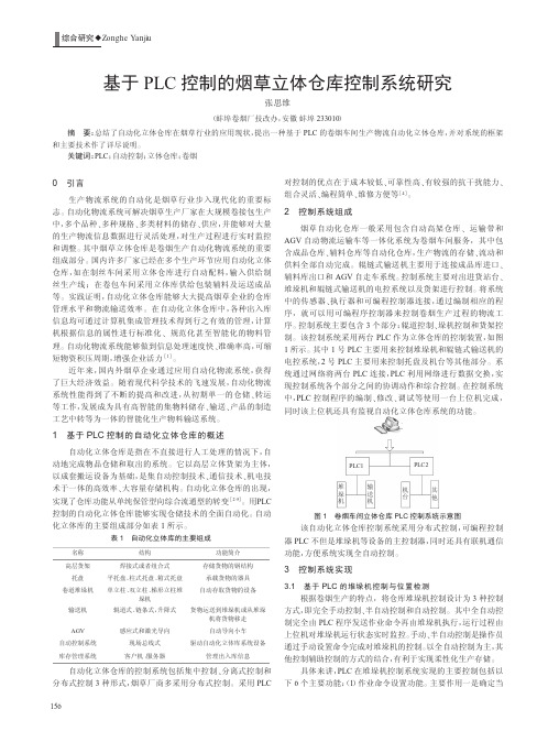 基于PLC控制的烟草立体仓库控制系统