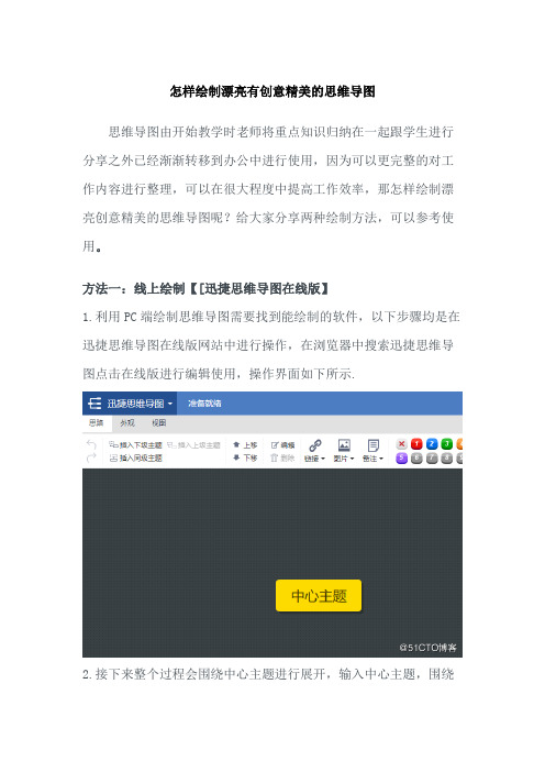 怎样绘制漂亮有创意精美的思维导图