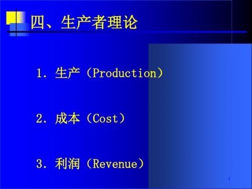 生产者理论知识讲座(ppt 18页)