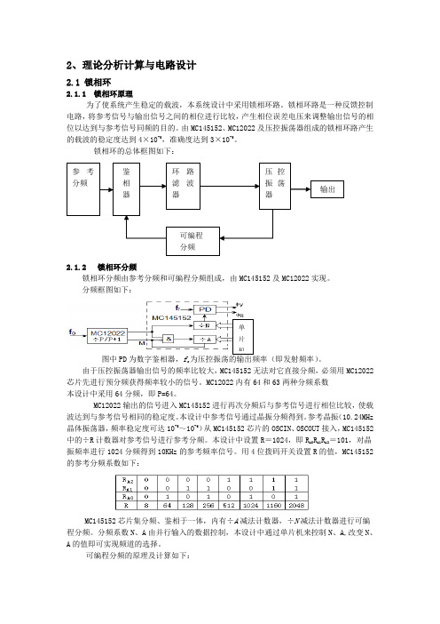 锁相环计算方法