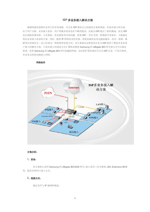 ISP多业务接入解决方案