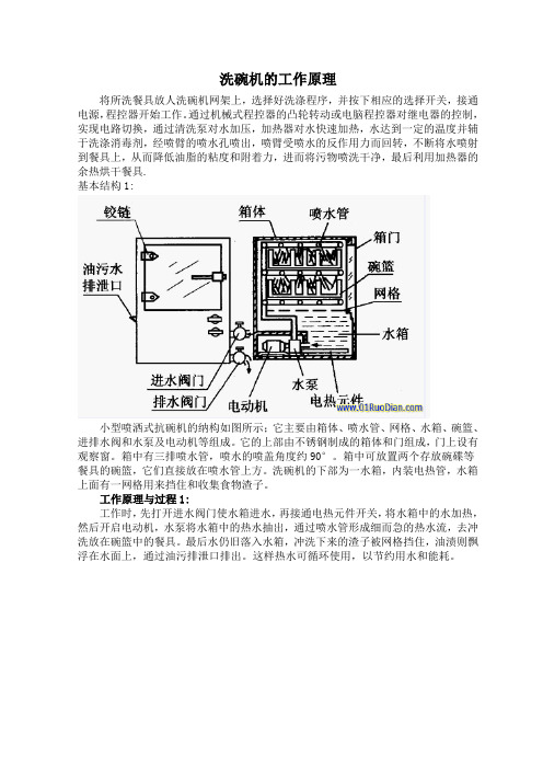 洗碗机的结构及工作原理