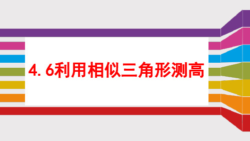 4.6 利用相似三角形测高