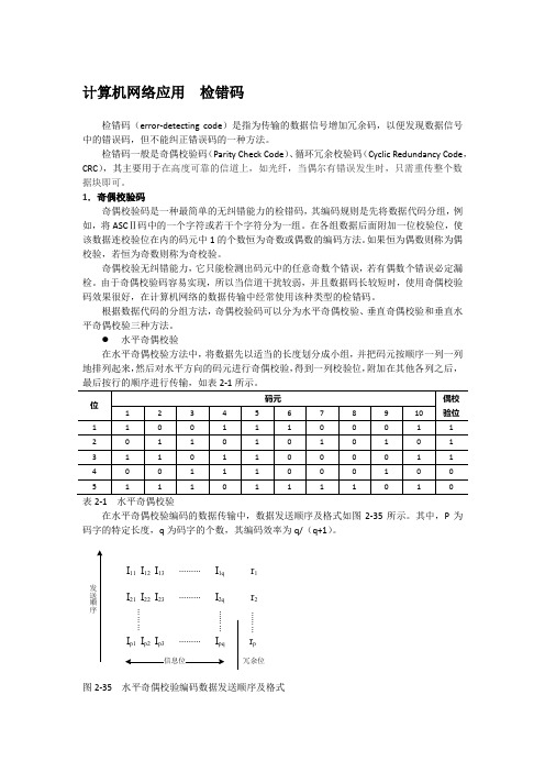 计算机网络应用  检错码