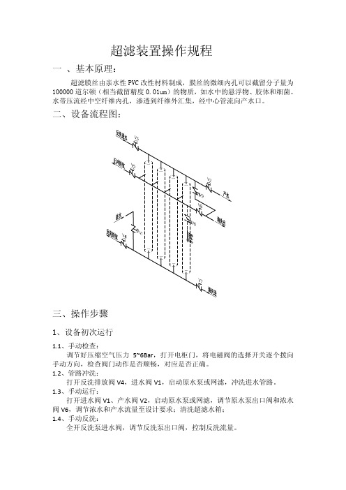 超滤装置操作规程